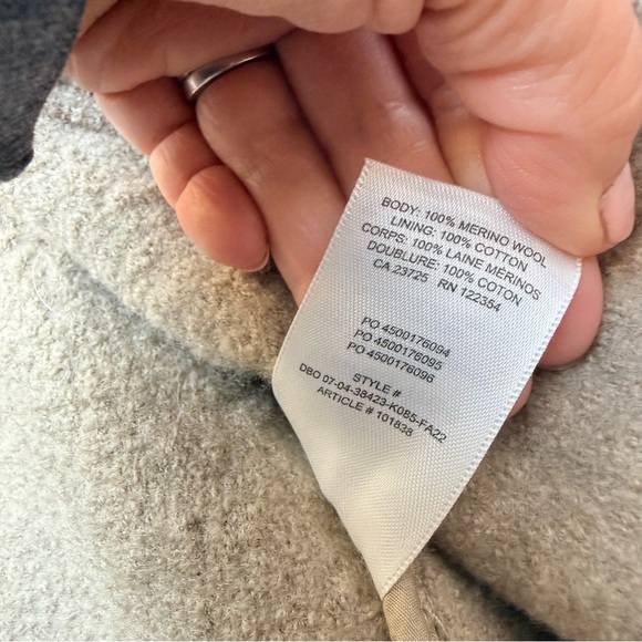 Aritzia Wilfred Free The Ganna Cropped Shirt Jacket Shacket Taupe Beige Wool L - Picture 8 of 12